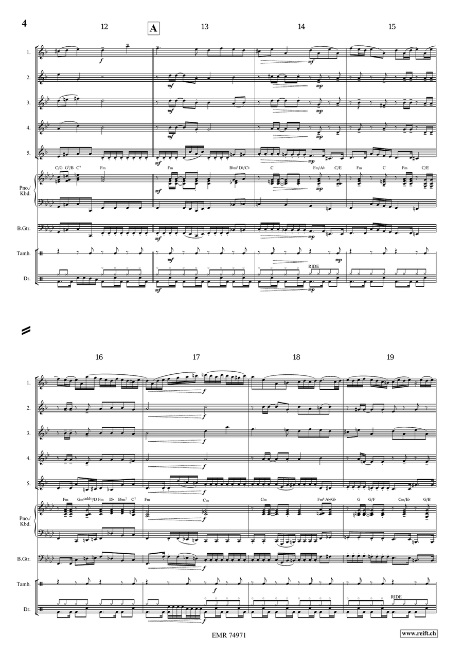 Epic Fugue Epic Fugue Saxophone Quintet scores gallery preview page 5