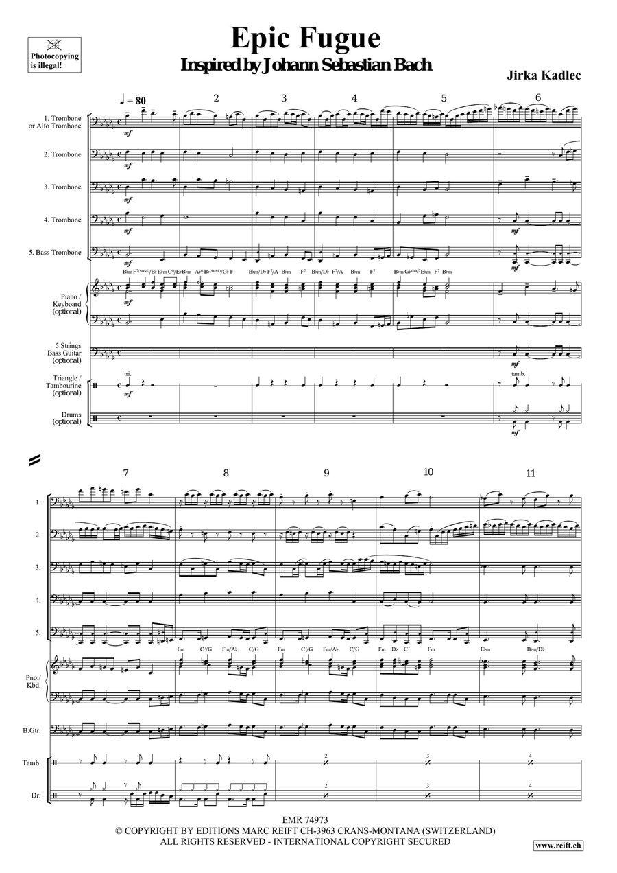 Epic Fugue Epic Fugue Trombone scores gallery preview page 4