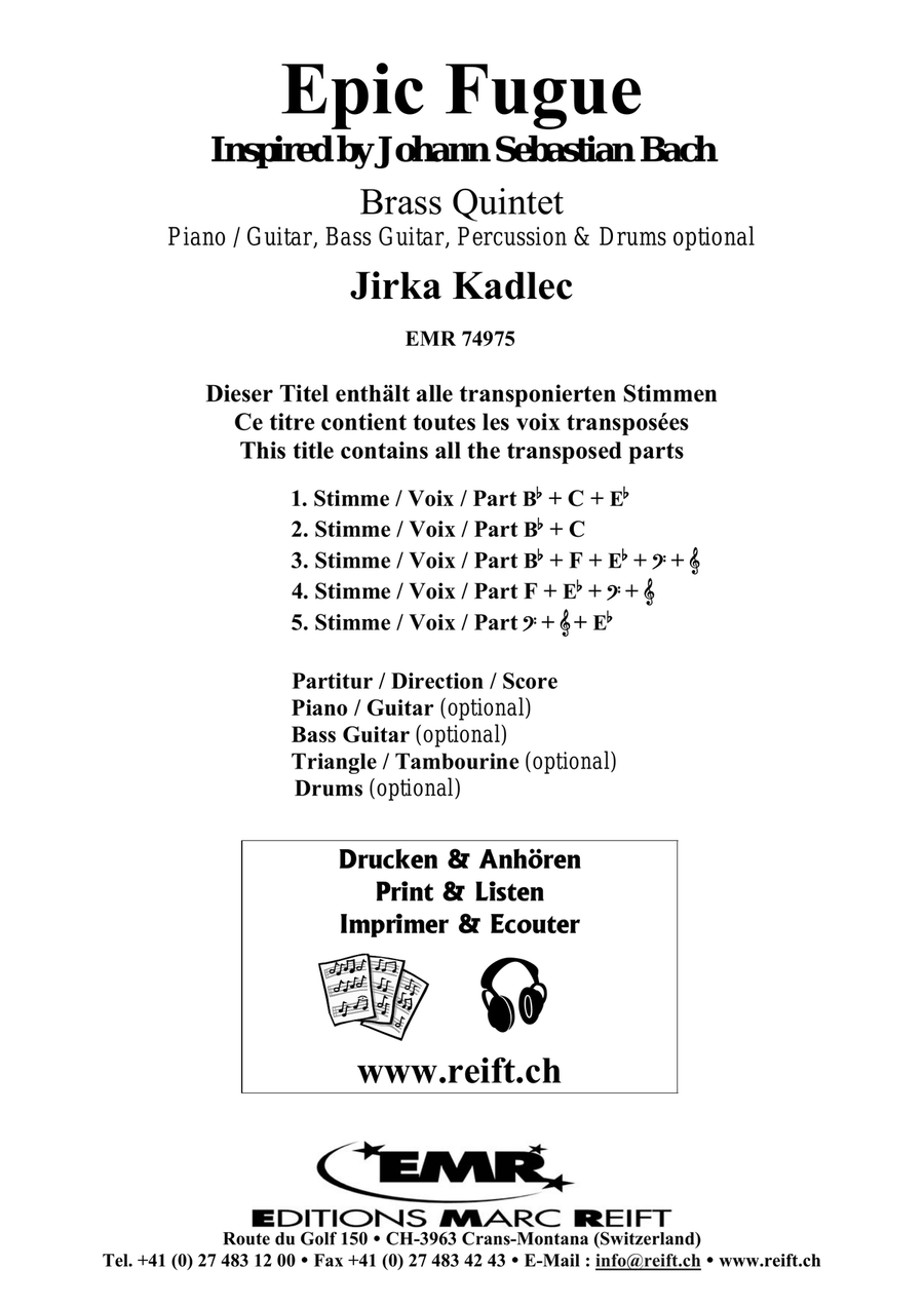 Epic Fugue Epic Fugue Brass Quintet scores gallery preview page 2