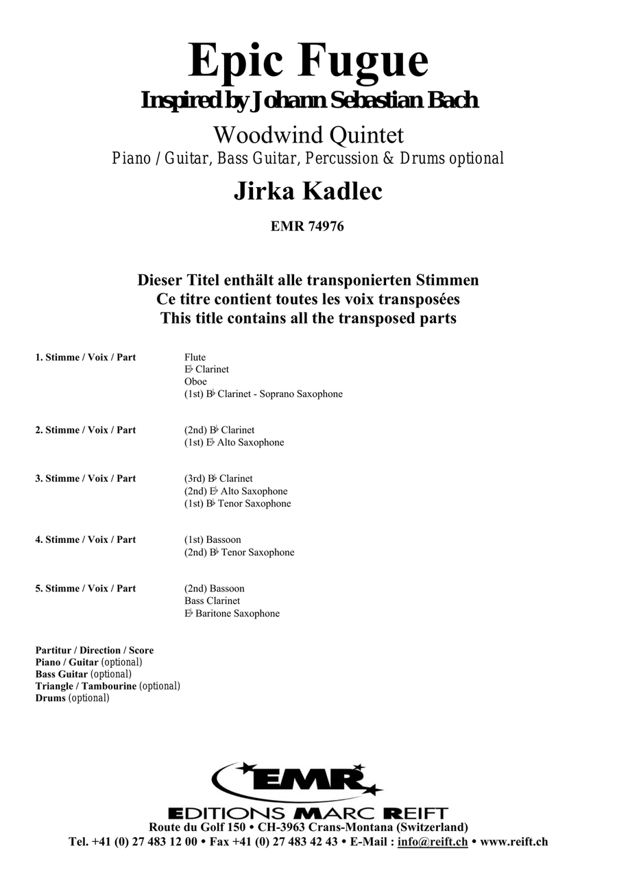 Epic Fugue Epic Fugue Woodwind Quintet scores gallery preview page 2