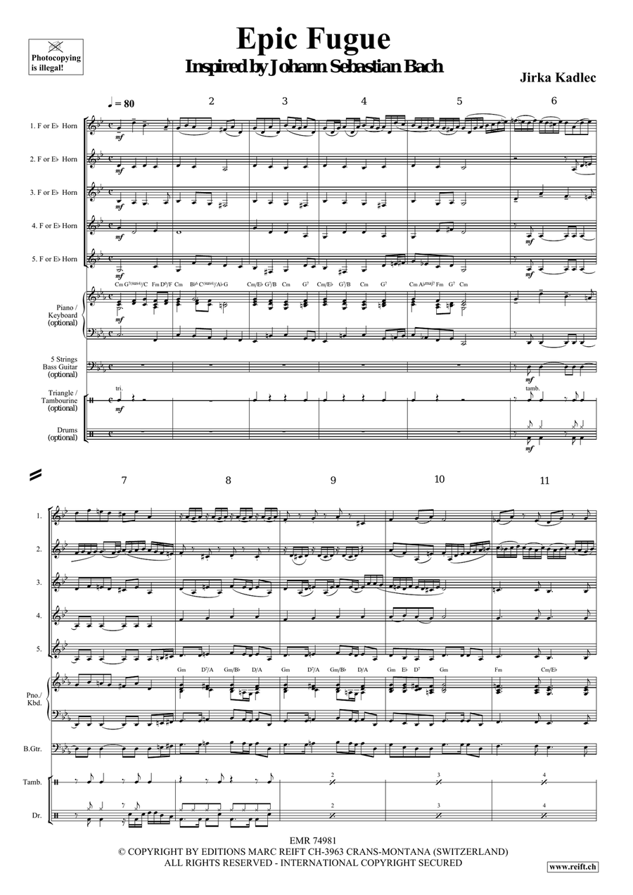 Epic Fugue Epic Fugue Horn scores gallery preview page 4