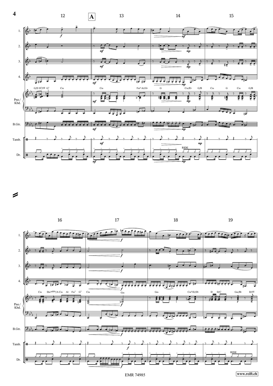 Epic Fugue Epic Fugue Clarinet Quartet scores gallery preview page 5