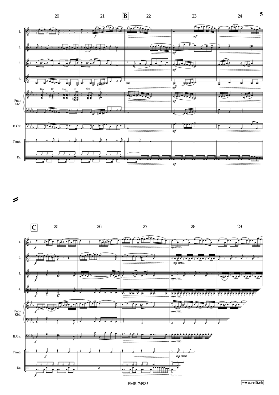 Epic Fugue Epic Fugue Clarinet Quartet scores gallery preview page 6