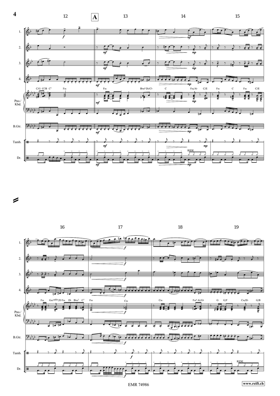 Epic Fugue Epic Fugue Saxophone Quartet scores gallery preview page 5