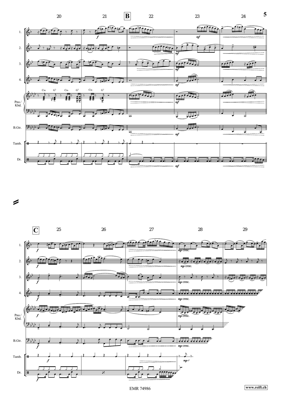 Epic Fugue Epic Fugue Saxophone Quartet scores gallery preview page 6