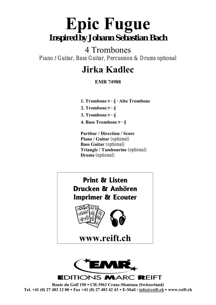 Epic Fugue Epic Fugue Trombone Quartet scores gallery preview page 2