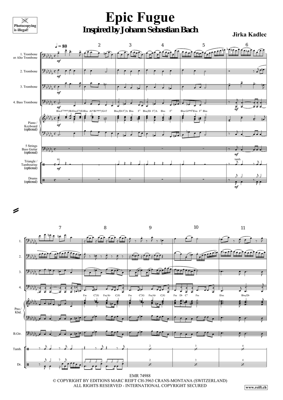 Epic Fugue Epic Fugue Trombone Quartet scores gallery preview page 4