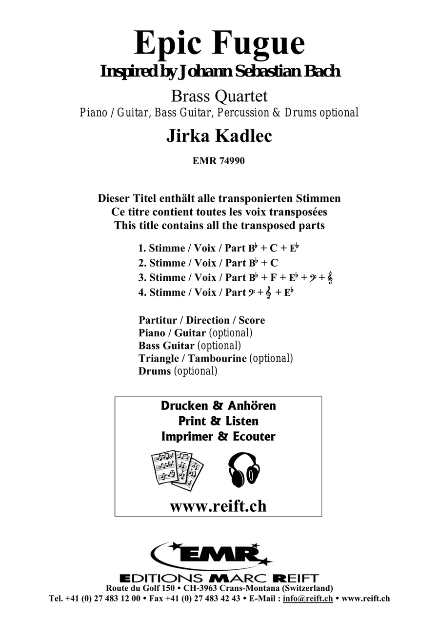 Epic Fugue Epic Fugue Brass Quartet scores gallery preview page 2