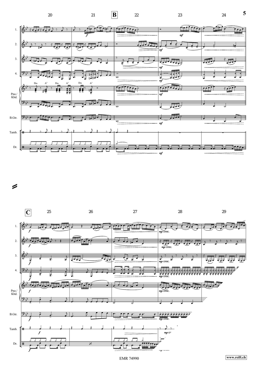 Epic Fugue Epic Fugue Brass Quartet scores gallery preview page 6