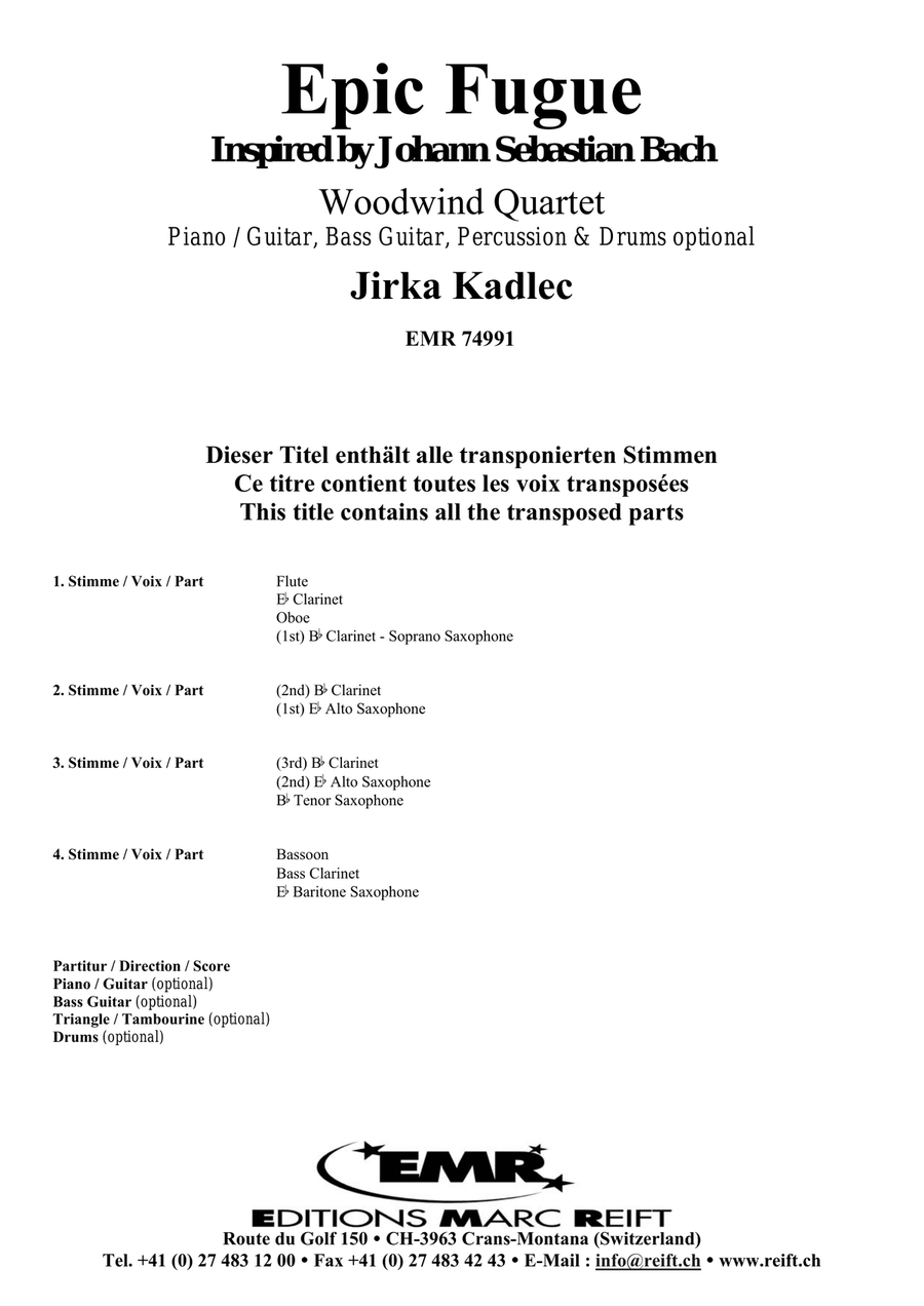 Epic Fugue Epic Fugue Woodwind Quartet scores gallery preview page 2