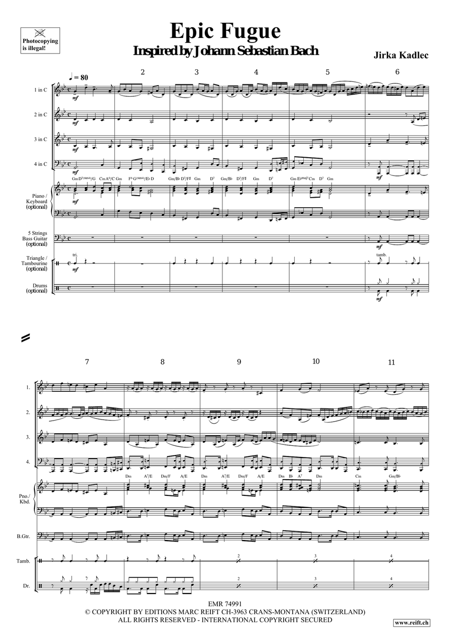 Epic Fugue Epic Fugue Woodwind Quartet scores gallery preview page 4