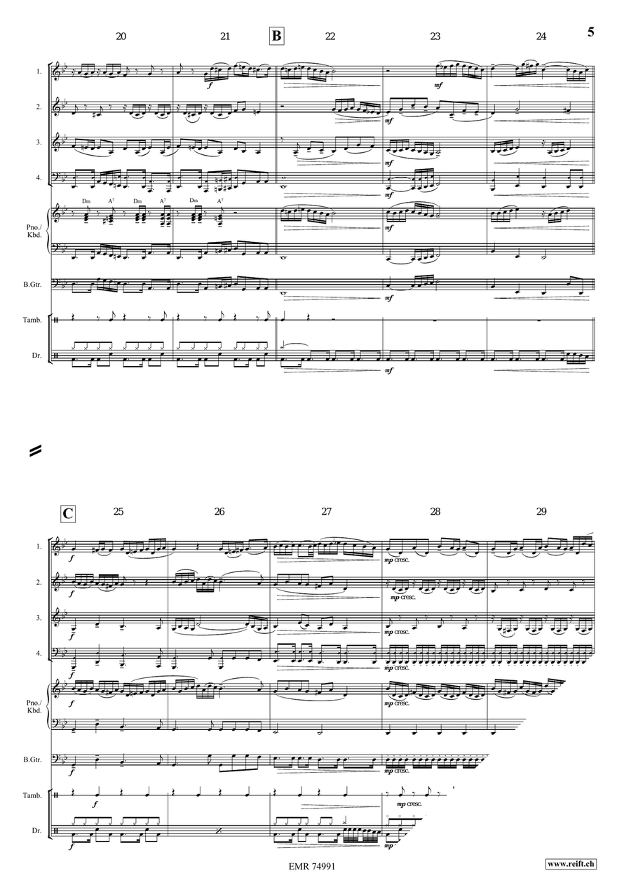 Epic Fugue Epic Fugue Woodwind Quartet scores gallery preview page 6