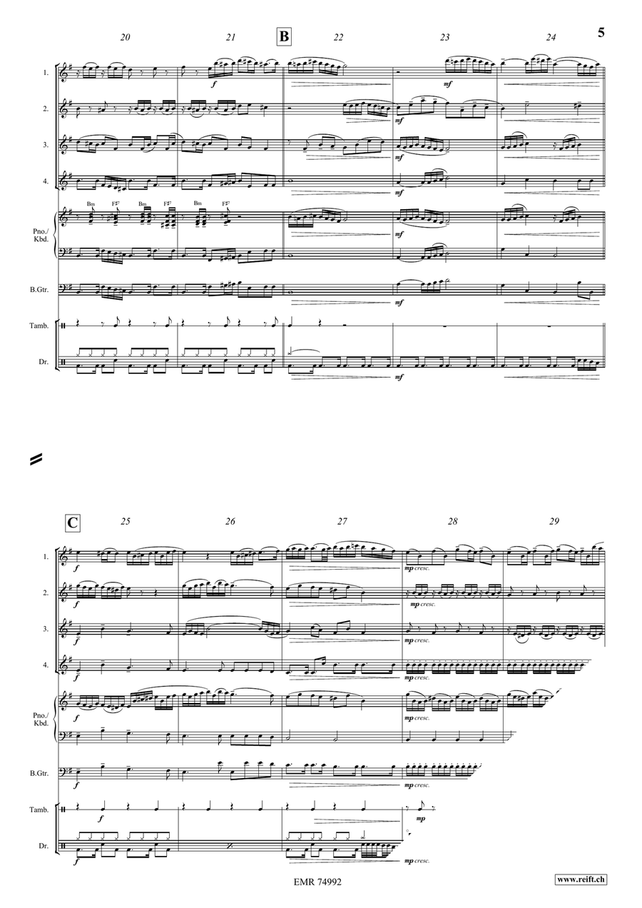 Epic Fugue Epic Fugue Flute Quartet scores gallery preview page 6