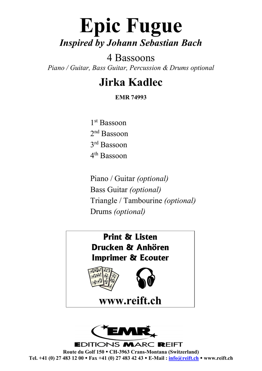 Epic Fugue Epic Fugue Bassoon Quartet scores gallery preview page 2