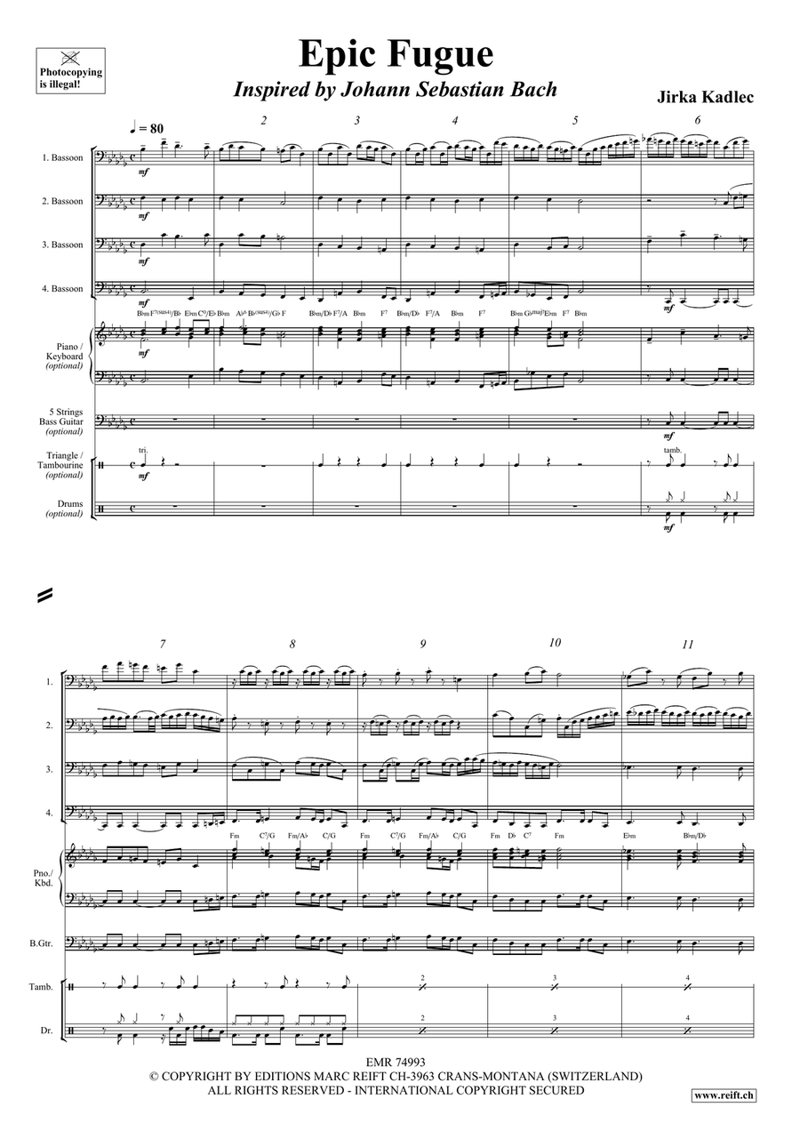 Epic Fugue Epic Fugue Bassoon Quartet scores gallery preview page 4