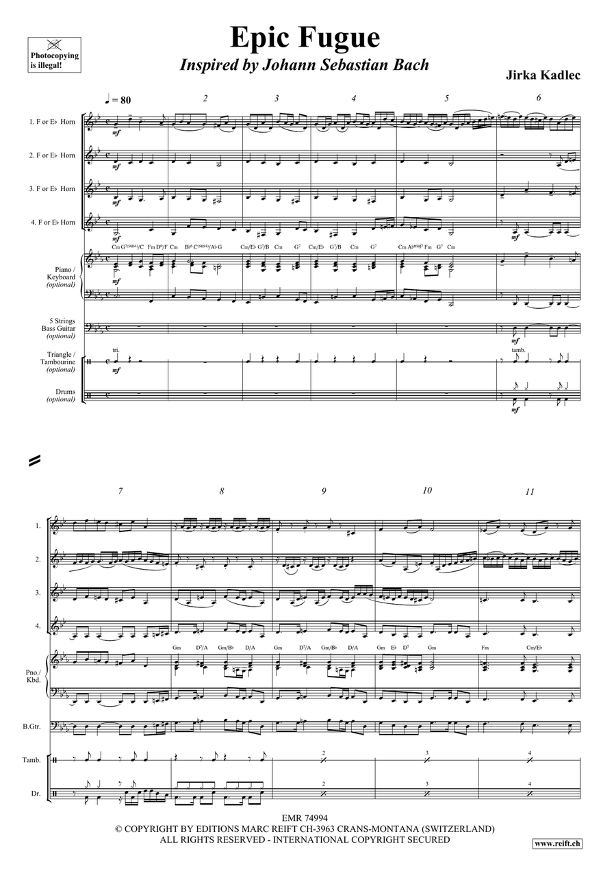 Epic Fugue Epic Fugue Horn scores gallery preview page 4