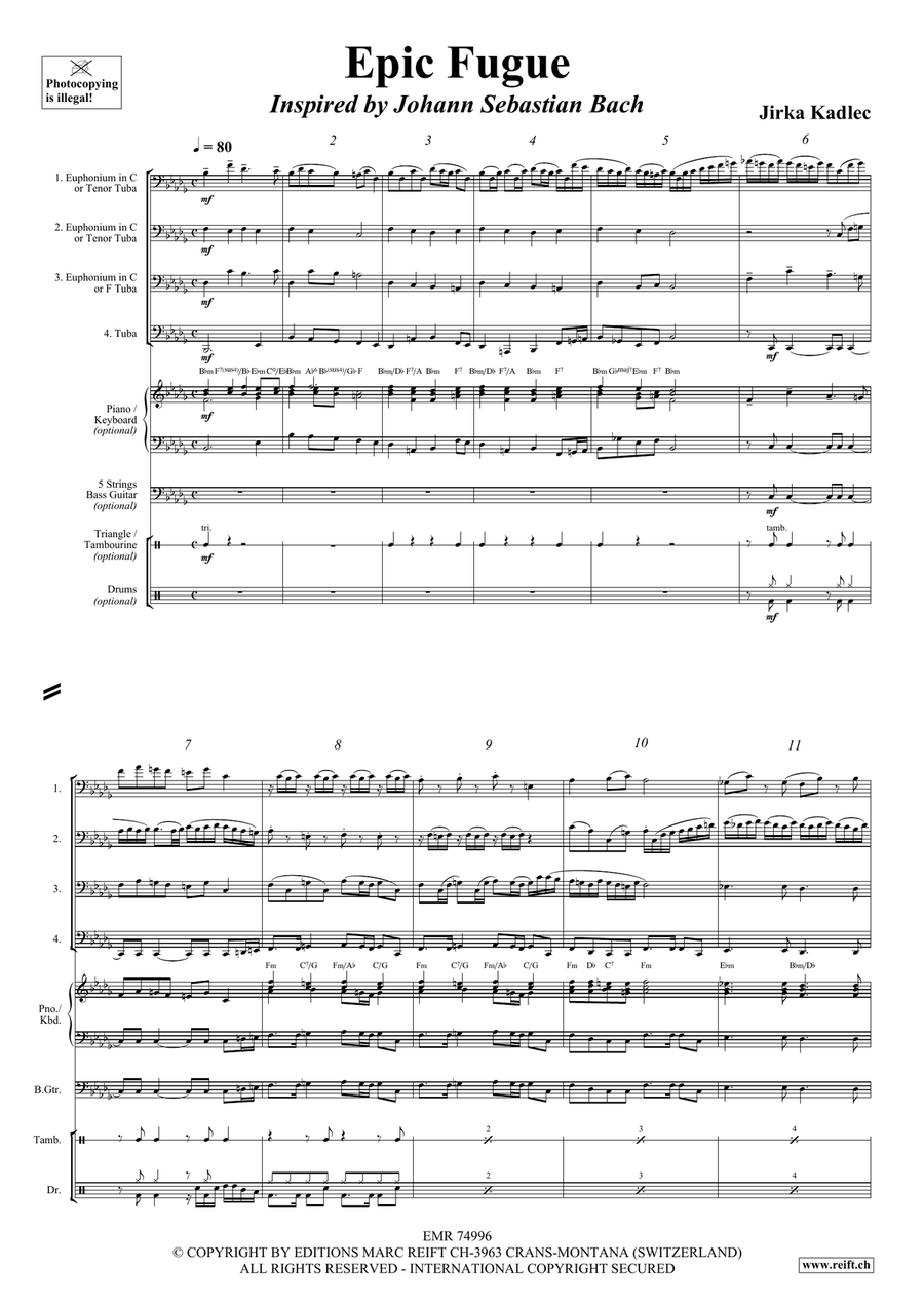 Epic Fugue Epic Fugue Tuba Quartet scores gallery preview page 4