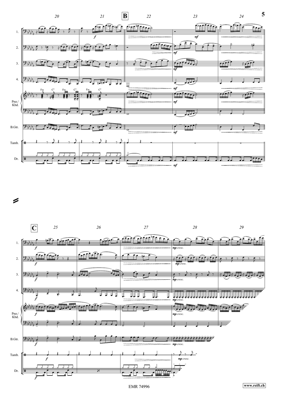 Epic Fugue Epic Fugue Tuba Quartet scores gallery preview page 6