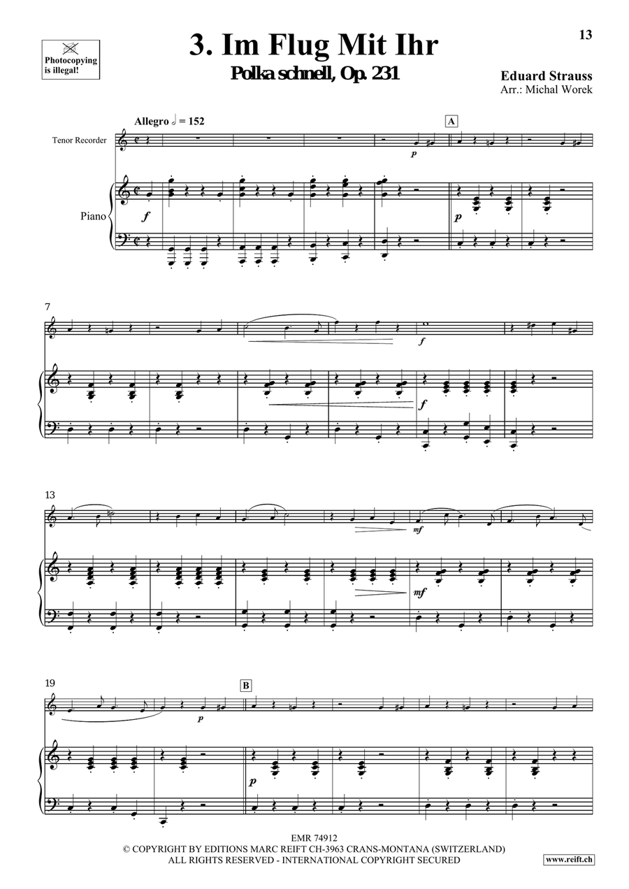The Charm Of Vienna Volume 5 Tenor Recorder scores gallery preview page 8