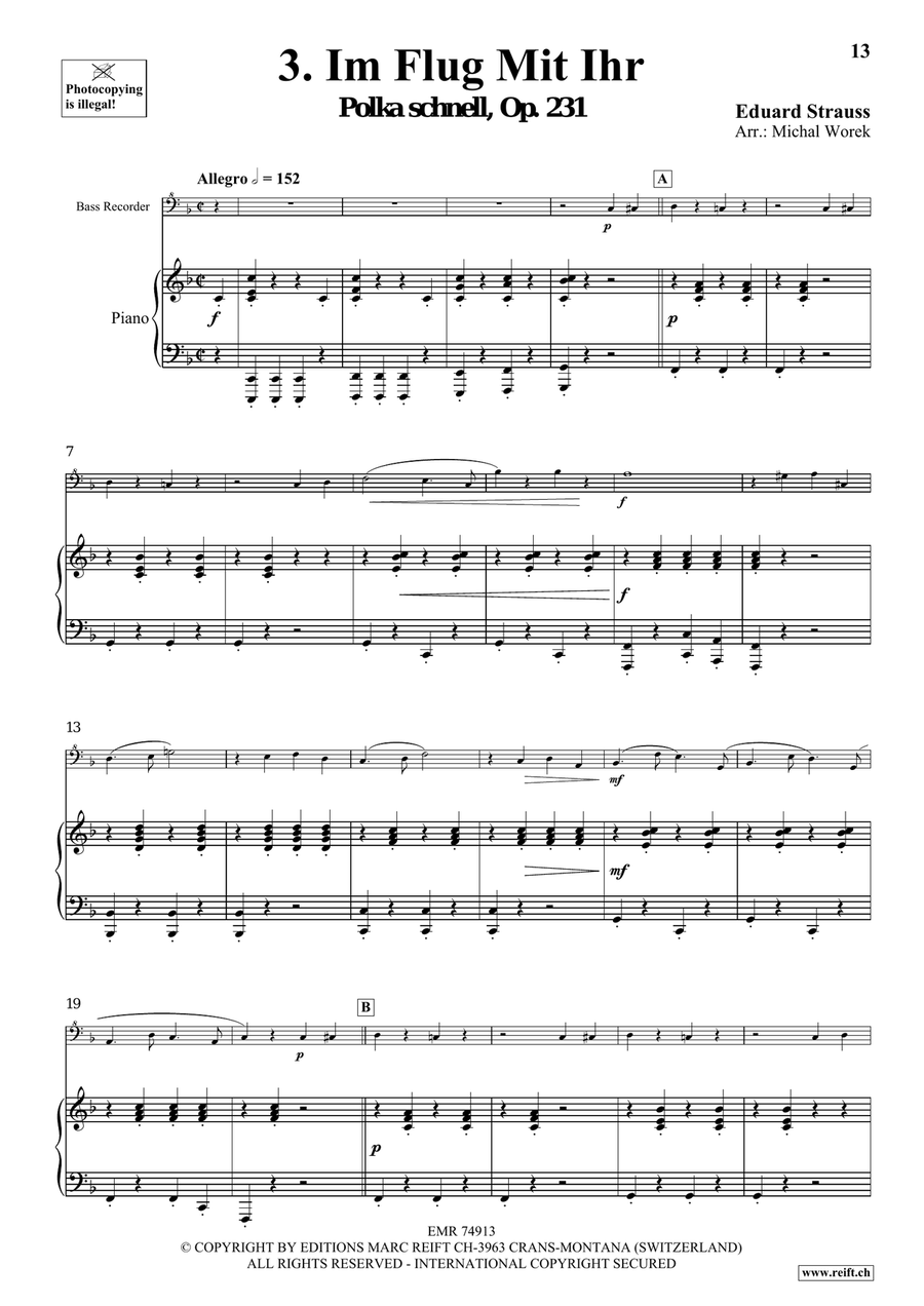 The Charm Of Vienna Volume 5 Bass Recorder scores gallery preview page 8