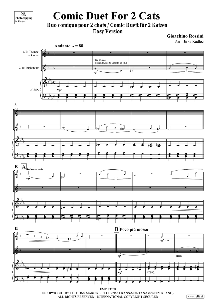 Comic Duet For 2 Cats Comic Duet For 2 Cats Cornet scores gallery preview page 3