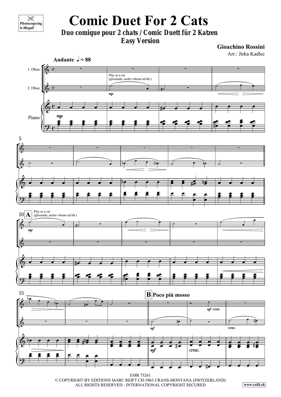 Comic Duet For 2 Cats Comic Duet For 2 Cats Piano Accompaniment scores gallery preview page 3