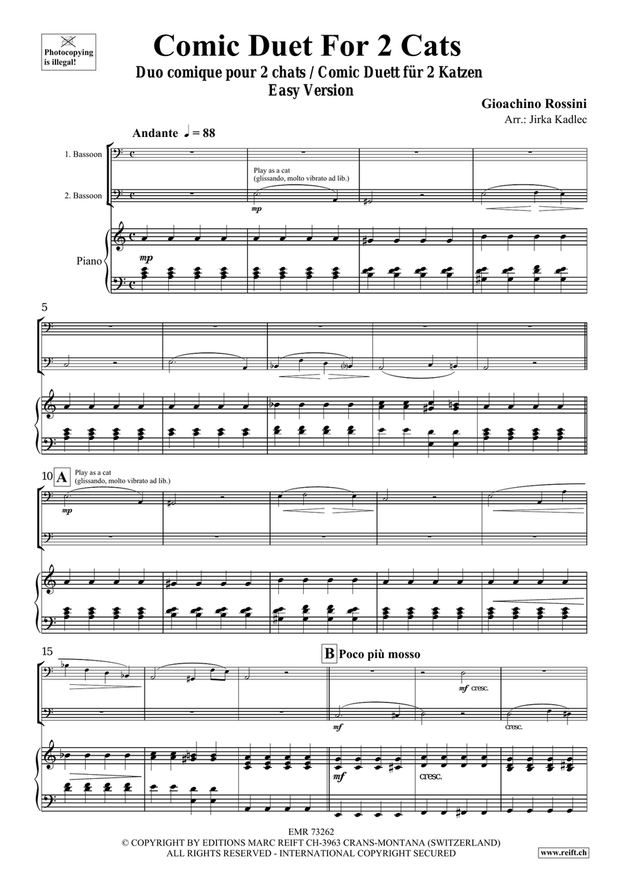 Comic Duet For 2 Cats Comic Duet For 2 Cats Bassoon scores gallery preview page 3