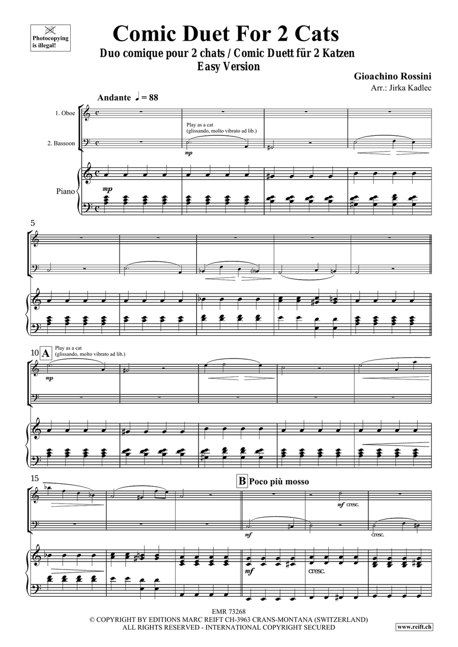 Comic Duet For 2 Cats by Gioachino Rossini Bassoon - Sheet Music page 3