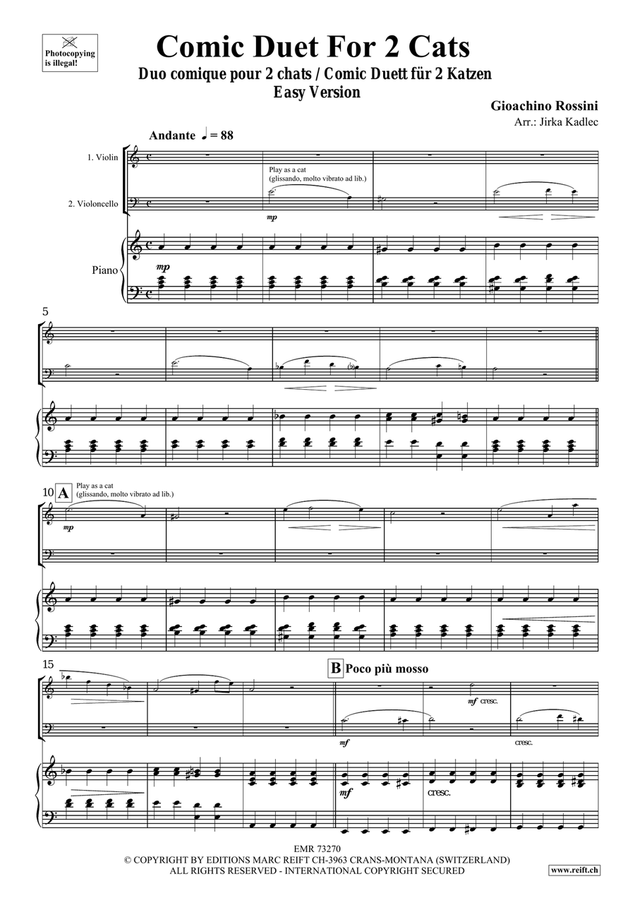 Comic Duet For 2 Cats Comic Duet For 2 Cats Piano Trio scores gallery preview page 3
