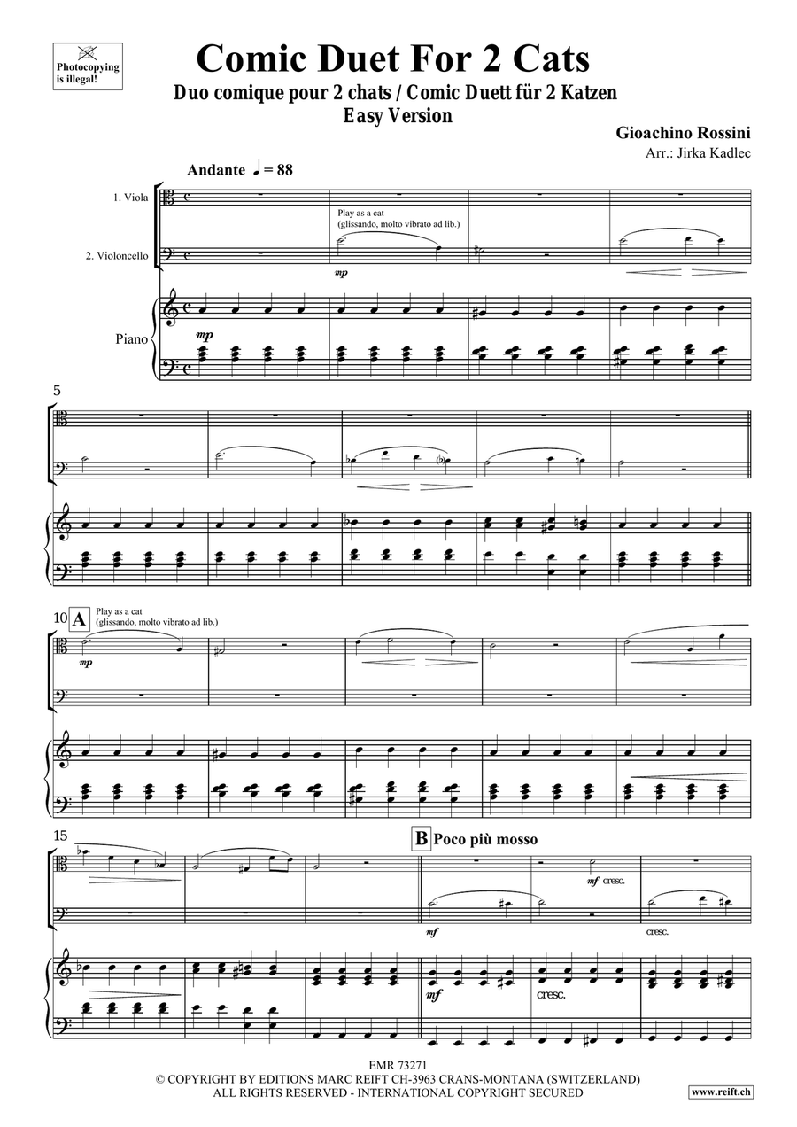 Comic Duet For 2 Cats Comic Duet For 2 Cats Cello scores gallery preview page 3
