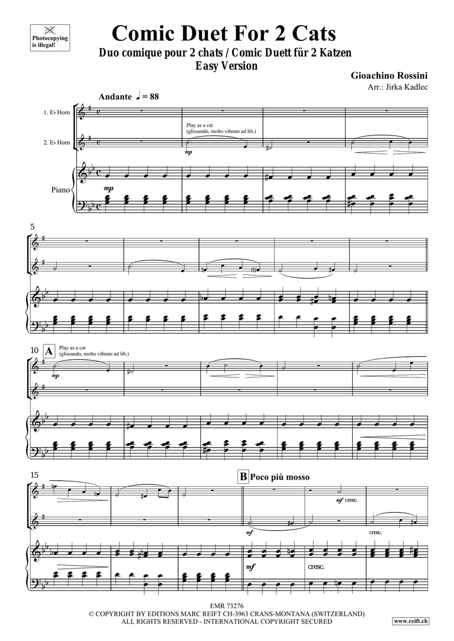 Comic Duet For 2 Cats Comic Duet For 2 Cats Horn scores gallery preview page 3
