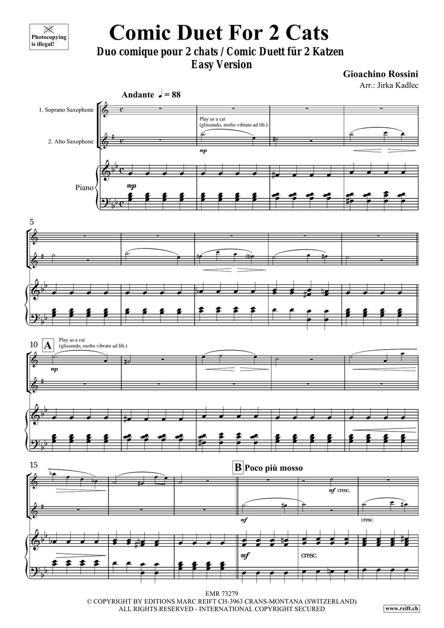Comic Duet For 2 Cats Comic Duet For 2 Cats Soprano Saxophone scores gallery preview page 3