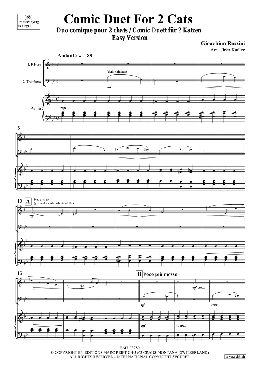 Comic Duet For 2 Cats Comic Duet For 2 Cats Horn scores gallery preview page 3