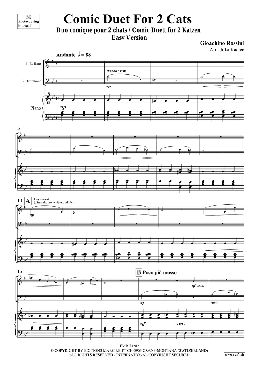 Comic Duet For 2 Cats Comic Duet For 2 Cats Horn scores gallery preview page 3