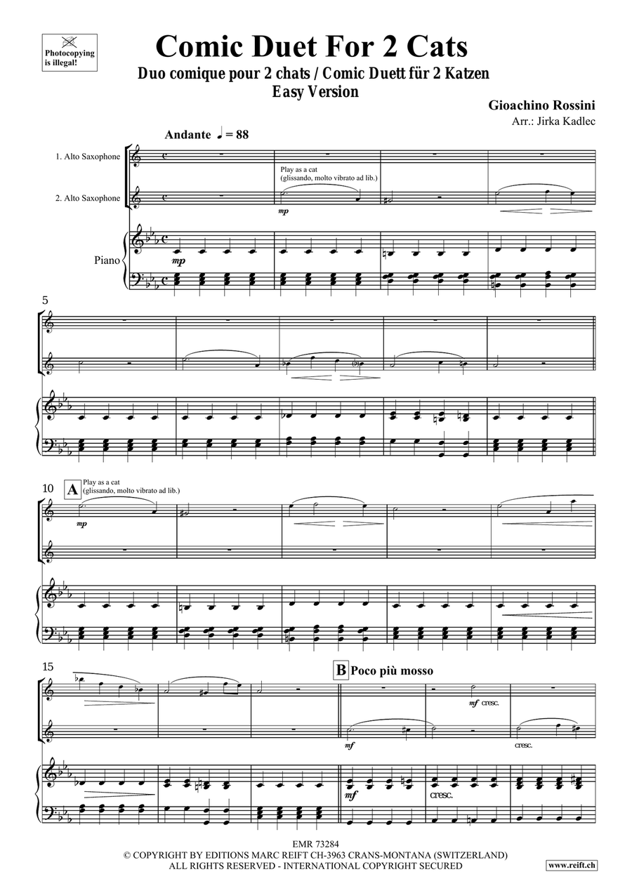 Comic Duet For 2 Cats Comic Duet For 2 Cats Alto Saxophone scores gallery preview page 3