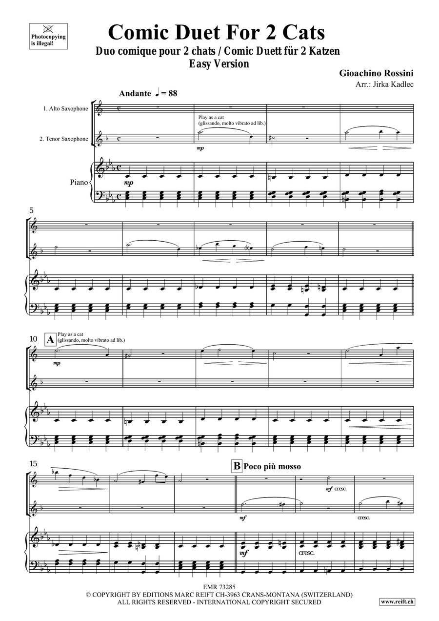 Comic Duet For 2 Cats Comic Duet For 2 Cats Tenor Saxophone scores gallery preview page 3