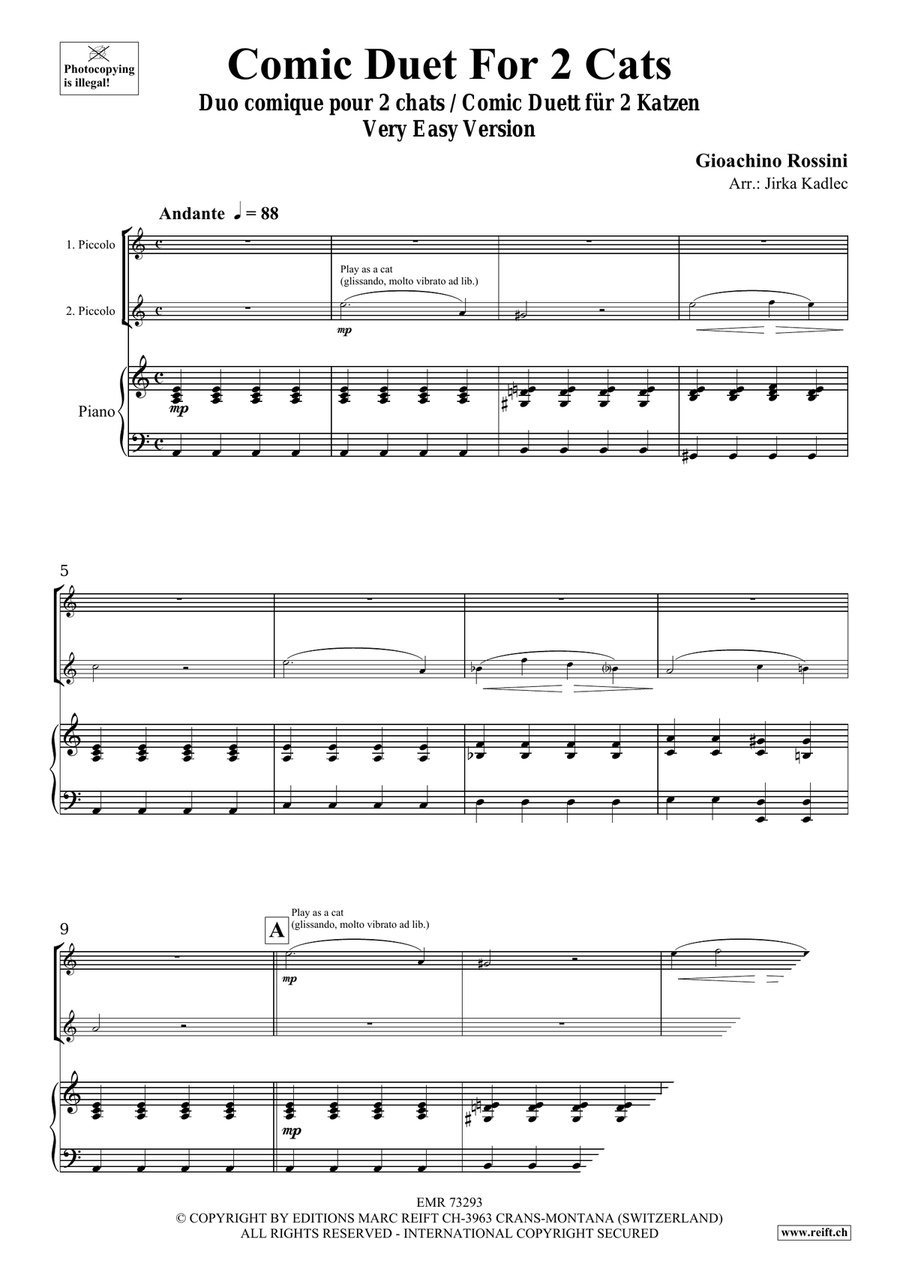 Comic Duet For 2 Cats Comic Duet For 2 Cats Piccolo scores gallery preview page 3