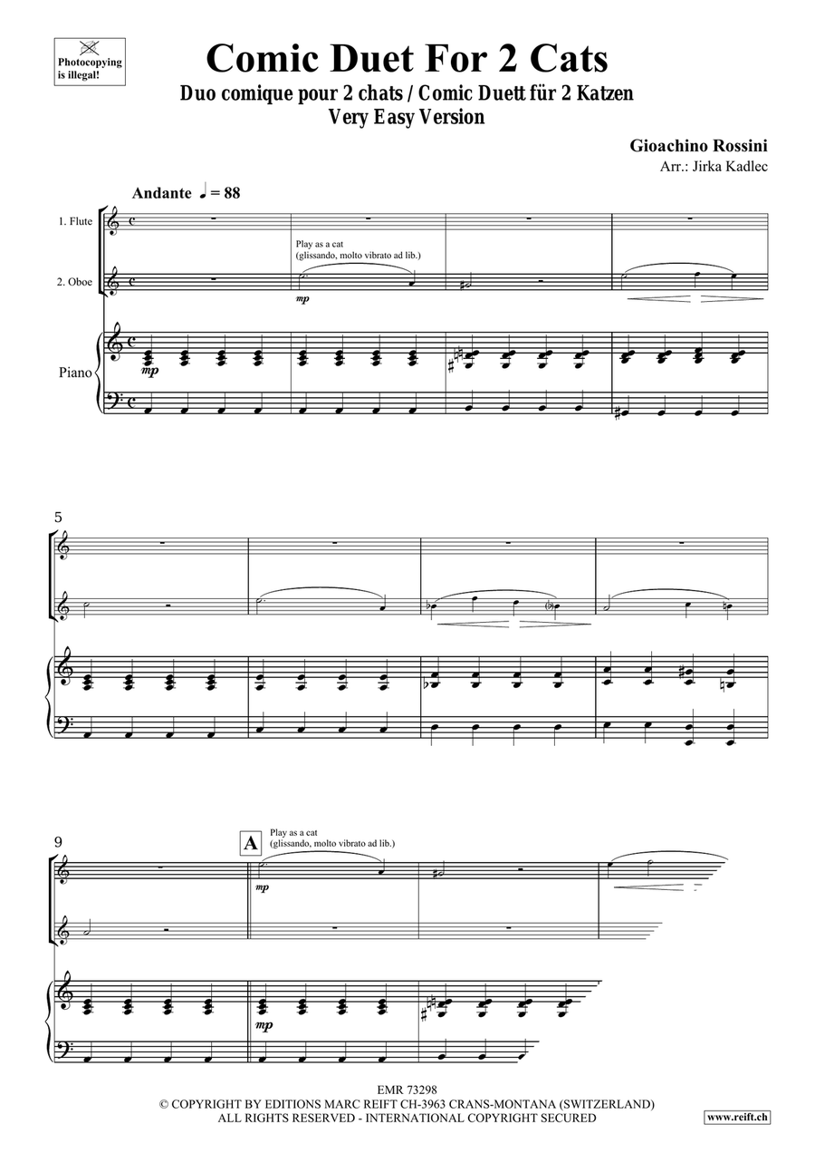 Comic Duet For 2 Cats by Gioachino Rossini Flute - Sheet Music page 3