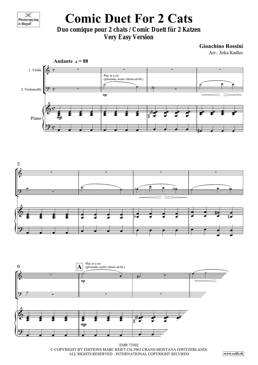Comic Duet For 2 Cats Comic Duet For 2 Cats Piano Trio scores gallery preview page 3