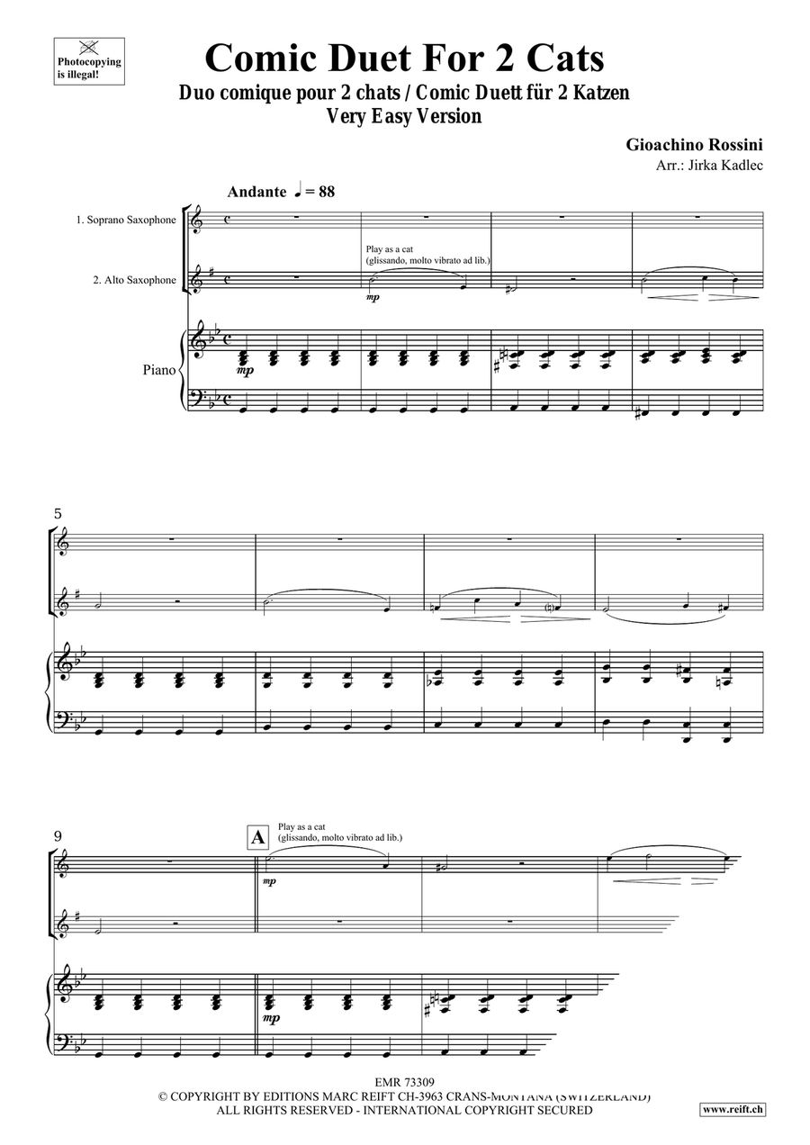 Comic Duet For 2 Cats Comic Duet For 2 Cats Soprano Saxophone scores gallery preview page 3