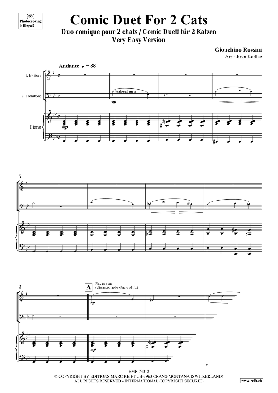 Comic Duet For 2 Cats Comic Duet For 2 Cats Horn scores gallery preview page 3