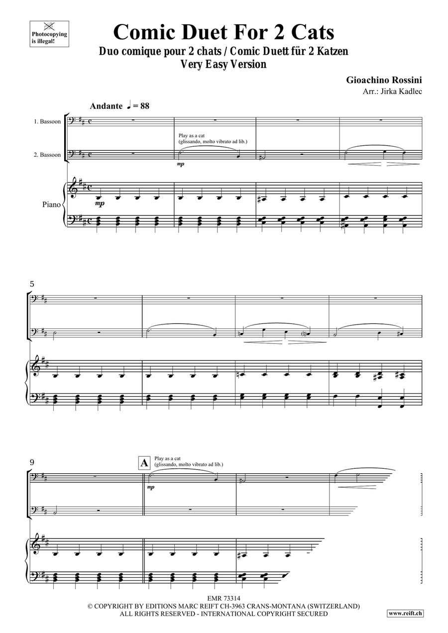Comic Duet For 2 Cats Comic Duet For 2 Cats Bassoon scores gallery preview page 3