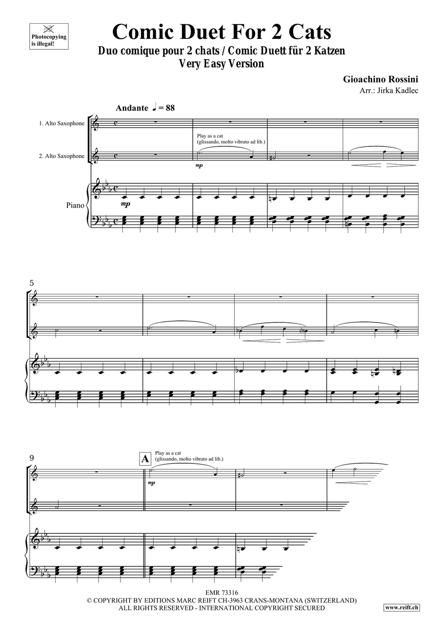 Comic Duet For 2 Cats Comic Duet For 2 Cats Alto Saxophone scores gallery preview page 3