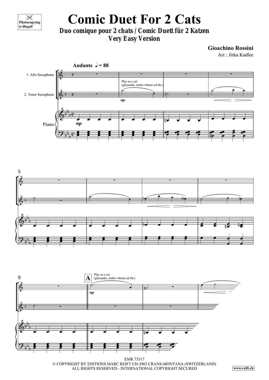 Comic Duet For 2 Cats Comic Duet For 2 Cats Tenor Saxophone scores gallery preview page 3