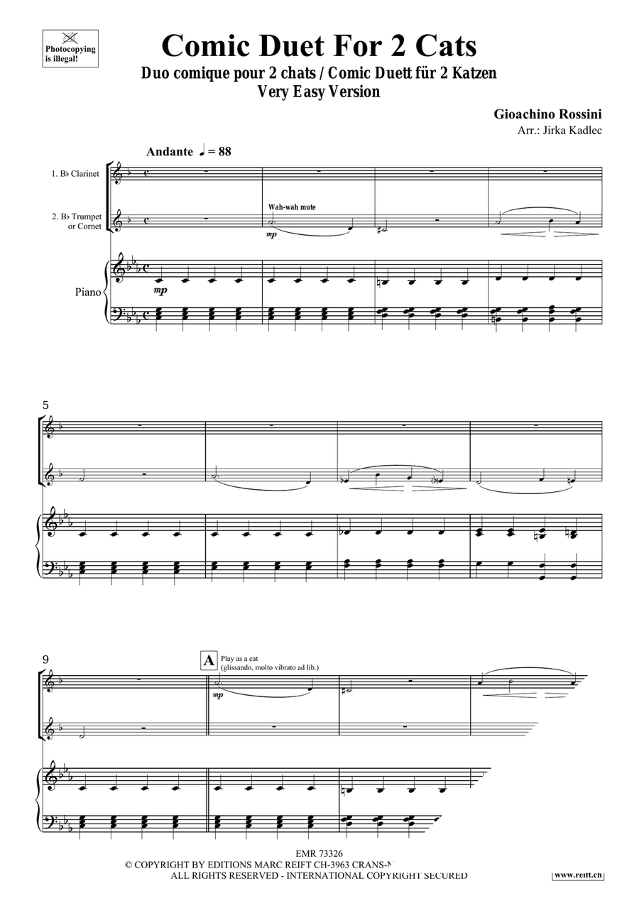 Comic Duet For 2 Cats Clarinet scores gallery preview page 3