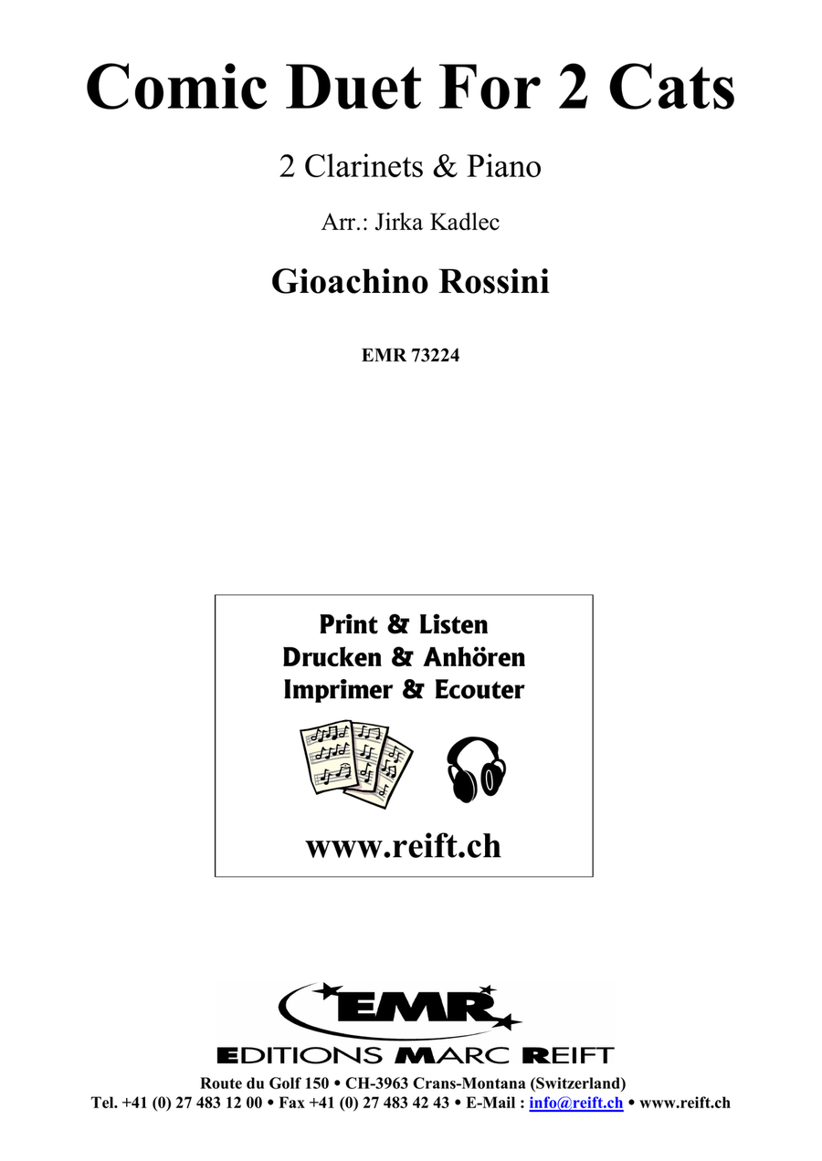 Comic Duet For 2 Cats by Gioachino Rossini Clarinet Duet - Sheet Music page 2