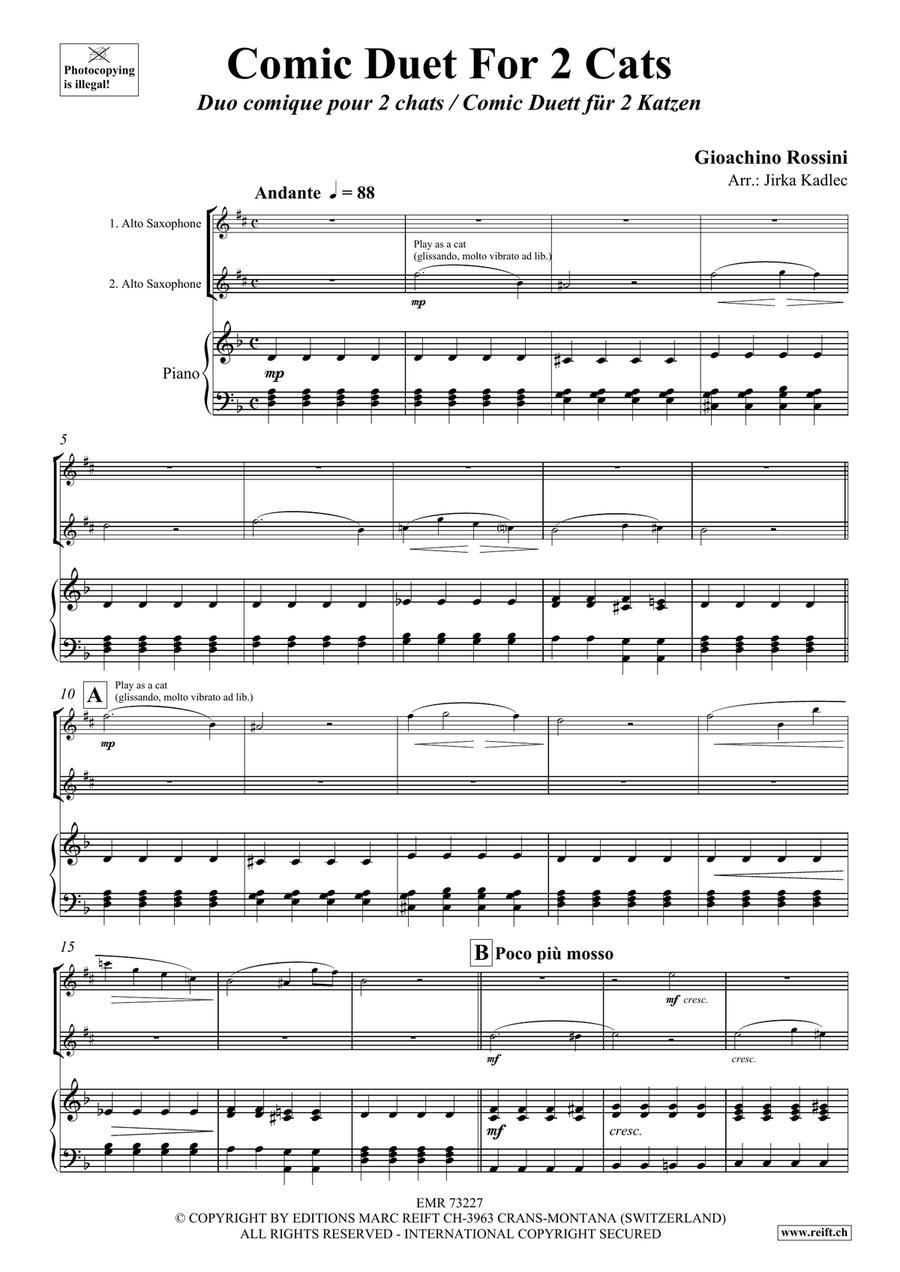 Comic Duet For 2 Cats Comic Duet For 2 Cats Alto Saxophone scores gallery preview page 3