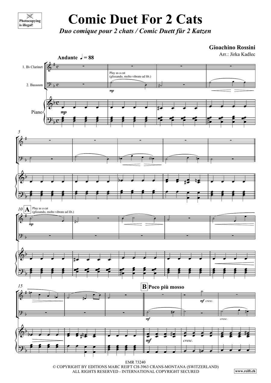 Comic Duet For 2 Cats Comic Duet For 2 Cats Bassoon scores gallery preview page 3