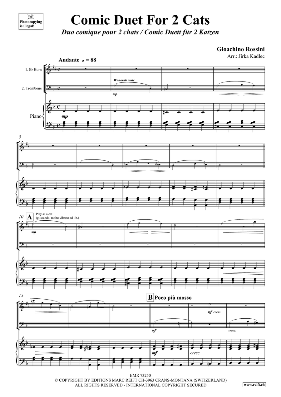 Comic Duet For 2 Cats Comic Duet For 2 Cats Horn scores gallery preview page 3