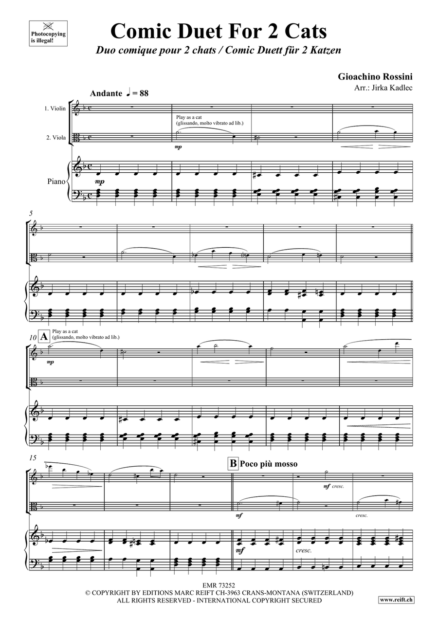 Comic Duet For 2 Cats Comic Duet For 2 Cats Viola scores gallery preview page 3